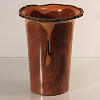 Vase Zwetschge mit Naturrand